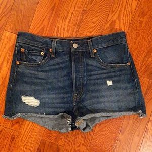 LEVI'S 501 CUT OFF DENIM JEAN SHORTS SIZE 28
